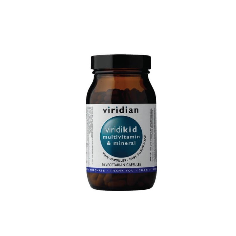 Maisto papildas „ViridiKid Multivitamin and Mineral“, VIRIDIAN, 90 kapsulių