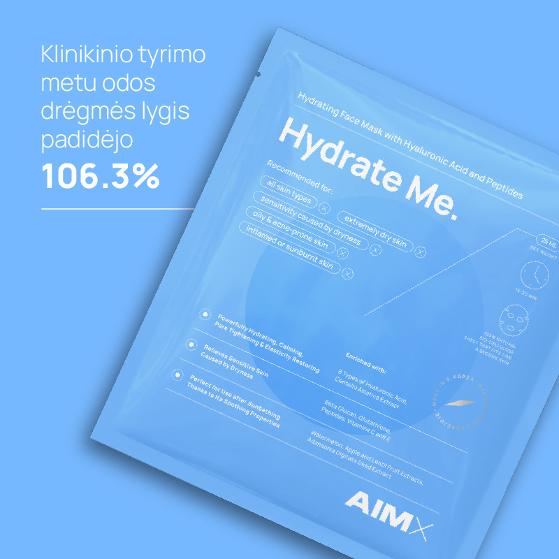 AIMX “Hydrate Me“ mitrinoša sejas maska ar peptīdiem