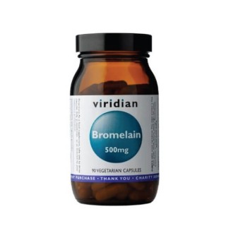 Maisto papildas virškinimui BROMELAINAS „Bromelain 500 mg“, VIRIDIAN, 90 kapsulių