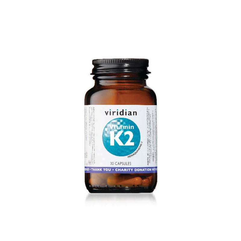 Maisto papildas VITAMINAS K2 „Vitamin K2“, VIRIDIAN, 30 kapsulių