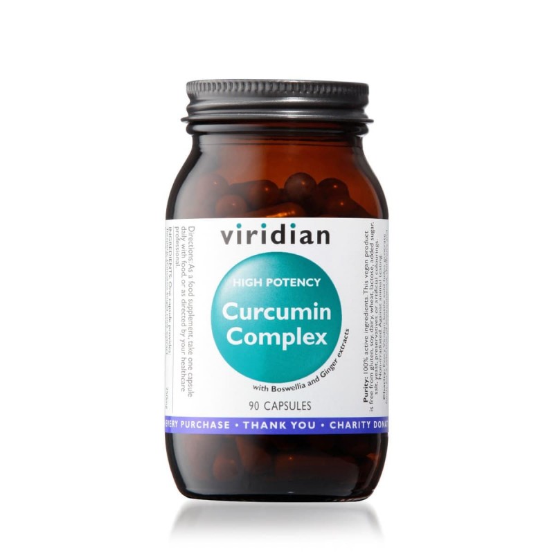 Maisto papildas CIBERŽOLĖ „High Potency Curcumin Complex“, VIRIDIAN, 30 kapsulių