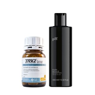 Stipri mati ar TRX2 un pH Laboratories: TRX2® matu papildinājums un PURE REPAIR šampūns