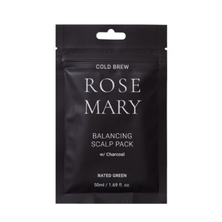 RATED GREEN Atjaunojoša maska taukainiem matiem “Cold Brew Rosemary Balancing Scalp Pack w/ Charcoal"