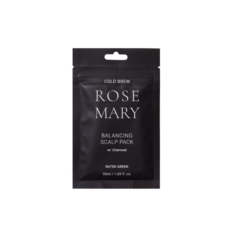 RATED GREEN Atjaunojoša maska taukainiem matiem “Cold Brew Rosemary Balancing Scalp Pack w/ Charcoal"