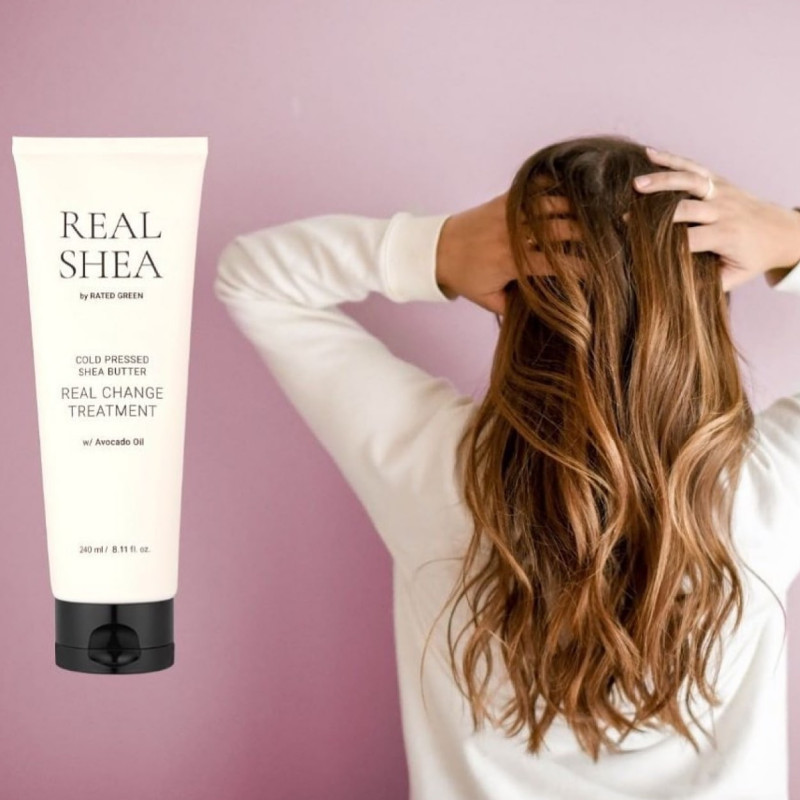 RATED GREEN Barojoša matu maska “Cold Pressed Shea Butter Real Change Treatment”