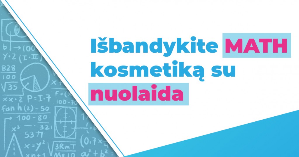 Išbandykite Math kosmetiką su nuolaida