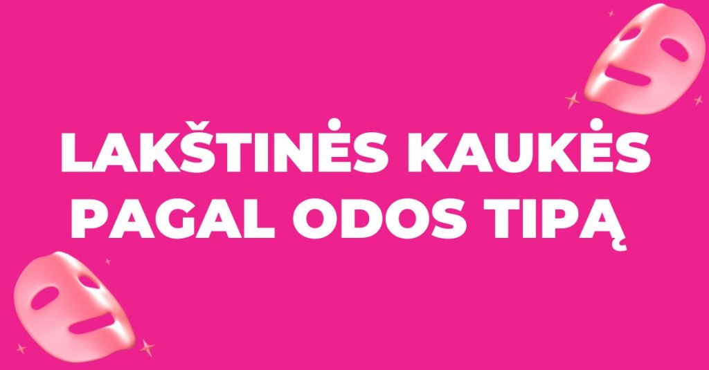 Lakštinė veido kaukė pagal odos tipą