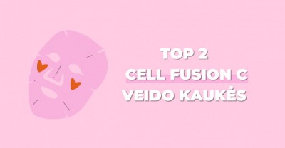 TOP 2 Cell Fusion C veido kaukės skirtingiems odos tipams