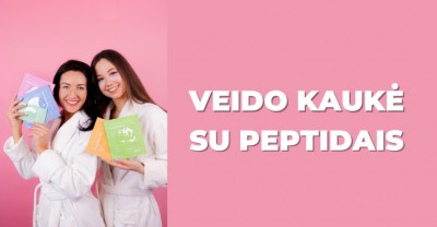 Veido kaukė su peptidais: ką rekomenduojames mes